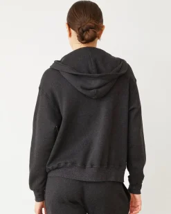 MONROW Teddy Fleece Relaxed Zip Up Hoody FADEDBLACK Best Sale